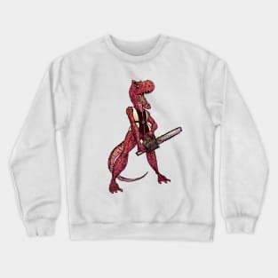 Allosaurus with a Chainsaw Crewneck Sweatshirt